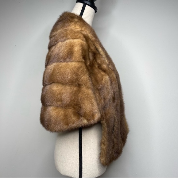 M Solomon Couture Designer Mink Fur Stole Cape Capelet - Picture 4 of 10